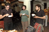 Unsere spanischen Gäste: Victor Iriarte, Miguel Aparício und Pablo Carrillo